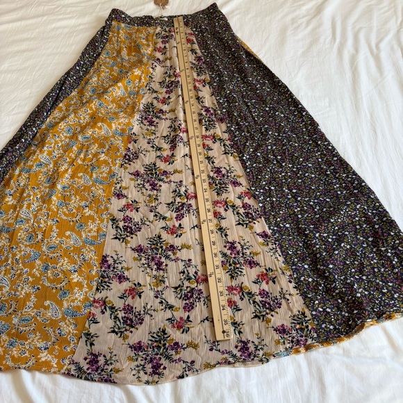 New NATURAL LIFE Valentina patchwork 
Mixed Floral Maxi Skirt boho Size Small - Picture 6 of 11